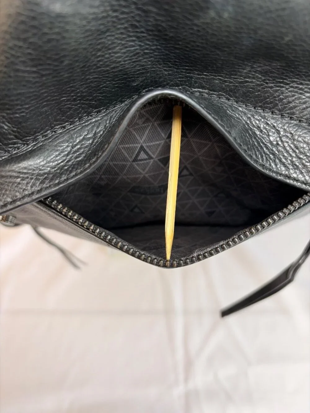 Botkier Backpack Convertible Tote Purse Gunmetal Black Pebbled Leather